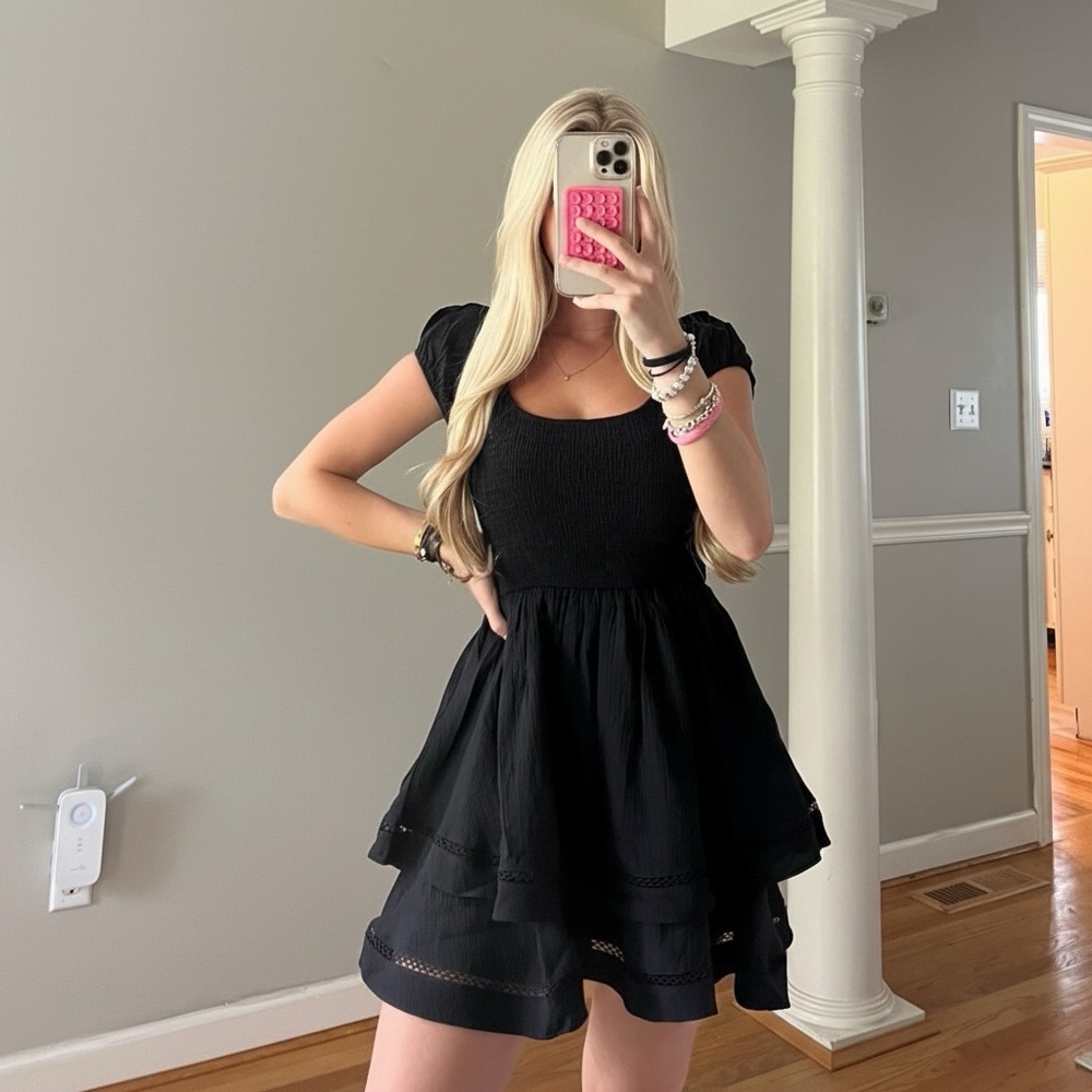 Kittenish NEW F&A Mae Tiered Mini Dress size